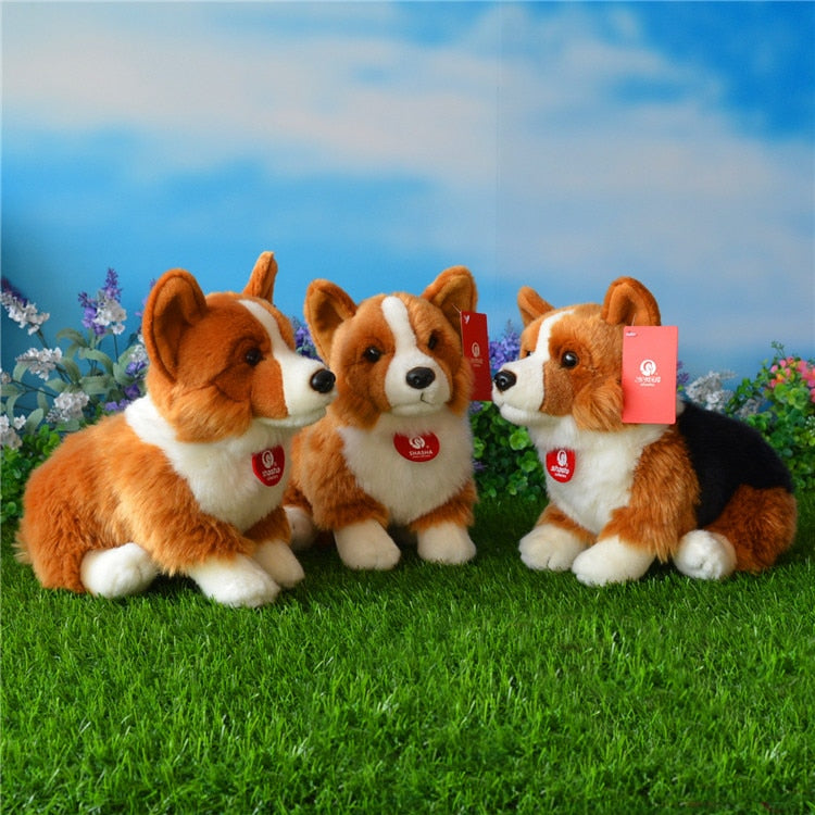 Simulation Puppy Dog sttuffed Plush 25CM Welsh Corgi Pembroke